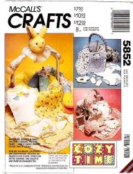5852 INFANT BASKET / GIFTS BLANKETS, TOYS, BIBS HATS PATTERN